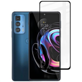 Чохли, бампера Чехлы, бампера ^/--/^ Захисне скло Fiji Premium для Motorola Edge 20 Pro повне проклеювання Anti-Static чорний ^_^^^ Защитное стекло Fiji Premium для Motorola Edge 20 Pro полное проклеивание Anti-Static черный - фото фото фото