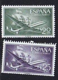 Транспорт Транспорт ^/--/^ Транспорт. Авиация.  Испания 1955 г MNH - из серии ^_^^^ Транспорт. Авіація. Іспанія 1955 MNH - з серії - фото фото фото