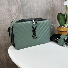 Сумки Сумки ^/--/^ Якісна жіноча невелика сумка, клатч YSL чорна екошкіра, стильна сумка через плече Зелений ^_^^^ Качественная женская небольшая сумка, клатч YSL черная экокожа, стильная сумка через плечо Зеленый - фото фото фото