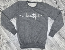 Кофти Кофты ^/--/^ Свитшот хлопковый Турция серый размер S,L,XL ^_^^^ Туреччина сірий розмір S,L,XL - фото фото фото