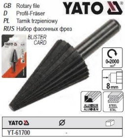 Фрези Фрезы ^/--/^ Фреза конусная металл YATO 4-24 мм шпиндель 8 мм YT-61700 ^_^^^ Фреза конусна метал YATO Польща 4-24 мм шпіндель 8 мм YT-61700 - фото фото фото
