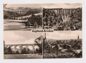 Іноземні Иностранные ^/--/^ Vogtland Brücken - Фогтландские мосты  1966 г.  ГДР - ГЕРМАНИЯ  чистая  ^_^^^ Vogtland Brücken - Фогтландські мости 1966 р. НДР - Німеччина чиста - фото фото фото