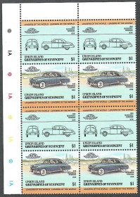 Транспорт Транспорт ^/--/^ Остров Юнион  (1985) Автомобиль Oldsmobile Futuramic 1949 года. Квартблок ^_^^^ Острів Юніон (1985) Автомобіль Oldsmobile Futuramic 1949. Квартблок - фото фото фото