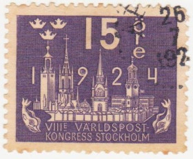Скандинавія Скандинавия ^/--/^ Швеция 1924 г. № 161 гашеная ^_^^^ Швеція 1924 р. No 161 гашена - фото фото фото