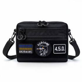 Рюкзаки Рюкзаки ^/--/^ Тактична сумка для патчів Cordura 600 /--/ D — 5 кишень, месенджер чорний з тканини ^_^^^ Тактическая сумка для патчей Cordura 600 /--/ D — 5 карманов, мессенджер черный из ткани - фото фото фото