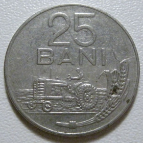 Румунія Румыния ^/--/^ Румунія 25 бані 1966 року #39945 ^_^^^ Румыния 25 купола 1966 года #39945 - фото фото фото