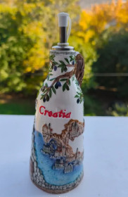 Інше Другое ^/--/^ *керамическая бутылка для масла  из Хорватии. ^_^^^ керамічна пляшка для олії з Хорватії. - фото фото фото