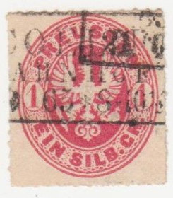 НДР, ФРН ГДР, ФРГ ^/--/^ Германия   (Пруссия) 1861 г. № 17 гашеная ^_^^^ Німеччина (Пруссія) 1861 р. No 17 гашена - фото фото фото