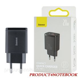 Зарядні пристрої Зарядные устройства ^/--/^ Зарядное устройство Baseus Compact Quick Charger U+C 20 /--/ W EU Black (CCXJ-B /--/ 01) ^_^^^ Зарядний пристрій Baseus Compact Quick Charger U+C 20 /--/ W EU Black (CCXJ-B /--/ 01) - фото фото фото