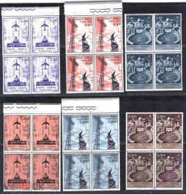 Італія, Ватикан Италия, Ватикан ^/--/^ EU Ватикан  1967 г  MNH  - квартблоки ^_^^^ EU Ватикан 1967 MNH - квартблоки - фото фото фото
