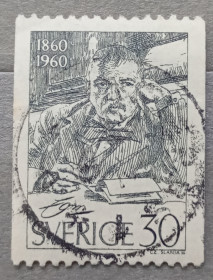 Мистецтво Искусство ^/--/^ Швеция 1960 г - Андерс Цорн. Автопортрет, гаш ^_^^^ Швеція 1960 — Андерс Цорн. Автопортрет, гаш - фото фото фото