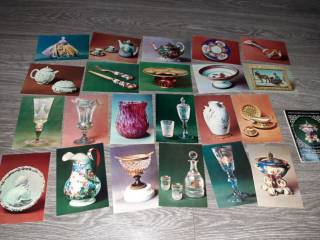 Статуетки, Скульптури, Фігурки, Фарфор Статуэтки, Скульптуры, Фигурки, Фарфор ^/--/^ Набор открыток Русское стекло и фарфор 18-19 века СССР 22 шт 1980 /--/ г. ^_^^^ Набір листівок Російське скло і фарфор 18-19 століття СРСР 22 шт 1980 /--/ р. - фото фото фото