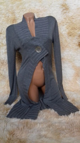 Кардигани Кардиганы ^/--/^ Тм Just Woman! Кардиган в сірому кольорі в гарному стані, розмір 44/46 ^_^^^ Тм Just Woman! Кардиган в сером цвете в хорошем состоянии, размер 44/46 - фото фото фото