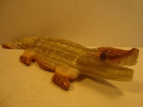 Статуетки, Скульптури, Фігурки, Фарфор Статуэтки, Скульптуры, Фигурки, Фарфор ^/--/^ Крокодил Оникс Статуэтка Фигурка Натуральный Камень Оникс ^_^^^ Крокодил. Оникс - фото фото фото