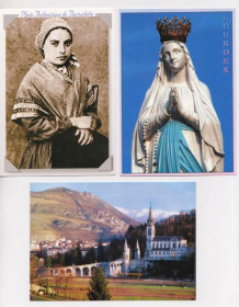 Іноземні Иностранные ^/--/^ ЛУРД - LOURDES  Бернадетта  ФРАНЦИЯ   3 шт.  чистые  ^_^^^ LOURDES Бернадетта Франція 3 шт. чисті - фото фото фото