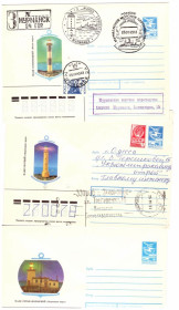 Тематичні колекції Тематические коллекции ^/--/^ Флот . СССР 1988 г 6  ХМК 3 скана - маяки ^_^^^ СРСР 1988 р 6 ХМК 3 скана - маяки - фото фото фото