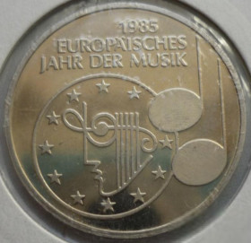 НДР, ФРН ГДР, ФРГ ^/--/^ ФРГ 5 марок 1983 F юб. PROOF холдер ^_^^^ ФРН 5 марок 1983 F юб. PROOF холдер - фото фото фото