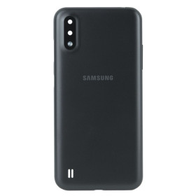 Корпуса на Samsung Корпуса на Samsung ^/--/^ Задня частина корпусу Samsung Galaxy A /--/ 01 SM-A /--/ 015 Black  (з склом камери) ^_^^^ Задняя часть корпуса Samsung Galaxy A /--/ 01 SM-A /--/ 015 Black (со стеклом камеры) - фото фото фото