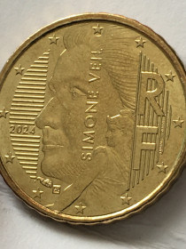 Франція Франция ^/--/^ 10 євроцентів 2024 року, Франція. Сімона Вейль. ^_^^^ 10 евроцентов 2024 года, Франция. Симона Вейль. - фото фото фото