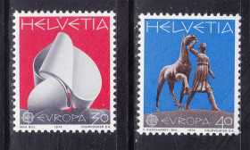Швейцарія Швейцария ^/--/^ Швейцария / Helvetia  1974 г  MNH -  ЕВПРПА СЕПТ / EUROPA  CEPT - искусство ^_^^^ Швейцарія / Helvetia 1974 р MNH - ЄВПРПА СЕПТ / EUROPA CEPT - мистецтво - фото фото фото