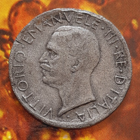 Італія і Ватикан Италия и Ватикан ^/--/^ 5 Лир 1927 года видно с дукача аверс/реверс 180&amp;apos; ^_^^^ Лір 1927 року видно з дукача аверс/реверс 180&amp;apos; - фото фото фото