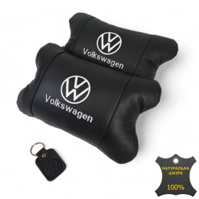 Чохли Чехлы ^/--/^ Набор подушек 2 /--/ шт в авто Volkswagen из натуральной кожи ^_^^^ Набір подушок 2 /--/ шт в авто Volkswagen з натуральної шкіри - фото фото фото