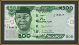 Нігерія Нигерия ^/--/^ Нигерия 500 найра 2024 P-48  (48 /--/ с) UNC ^_^^^ Нігерія 500 найра 2024 P-48 (48 /--/ с) UNC - фото фото фото