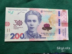 Загальнодержавні випуски Общегосударственные выпуски ^/--/^ Пам`ятна банкнота номіналом 200 гривень зразка 2019 року до 30-річчя незалежності України 2021 ^_^^^ Памятная банкнота номиналом 200 гривен образца 2019 года к 30-летию независимости Украины 2021 - фото фото фото