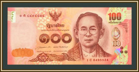 Таїланд Таиланд ^/--/^ Таиланд 100 бат 2015 P-120  (120 /--/ a.1) UNC ^_^^^ Таїланд 100 бат 2015 P-120 (120 /--/ a.1) UNC - фото фото фото
