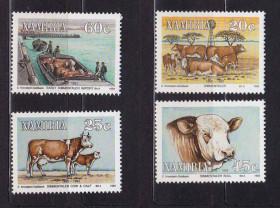Фауна Фауна ^/--/^ Фауна . Намибия 1993 г  MNH - быки и коровы ^_^^^ Намібія 1993 MNH - бики і корови - фото фото фото