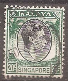 Сінгапур Сингапур ^/--/^ Бр.Сингапур 1948  Sc.12 used Перф.14 ^_^^^ Бр.Сінгапур 1948 Sc.12 used Перф.14 - фото фото фото