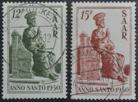 Інше Другое ^/--/^ Германия Саар Святой год 1950 ^_^^^ Німеччина Саар Святий рік 1950 - фото фото фото