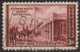 Північна Америка Северная Америка ^/--/^ 1946 - США - 100 років завоювання Санта Фе Mi.550 _гаш ^_^^^ 1946 — США — 100 лет завоевания Санта Фе Mi.550 - фото фото фото