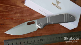 Ножі, мультітули Ножи, мультитулы ^/--/^ TRIVISA Gecko-S, M /--/ 390 Stonewash, Titanium, Ceramic Ball Bearing, EDC, Outdoor, Liner Lock ^_^^^ TRIVISA Gecko-S, M /--/ 390 Bead Blasted, Titanium, Ceramic Ball Bearing, EDC, Outdoor, Liner Lock - фото фото фото