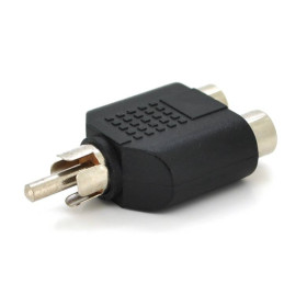 Адаптери Адаптеры ^/--/^ Штекер соединитель RCA / 2 /--/ хRCA ченный ( папа - 2 /--/ х мама) ^_^^^ Штекер з'єднувач RCA / 2 /--/ хRCA чорний (тато - 2 /--/ х мама) - фото фото фото