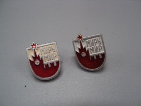 Пам'ятні і ювілейні Памятные и юбилейные ^/--/^ знак миру мир  кремль лот 2 шт №15285 ^_^^^ Світ кремль лот 2 шт No 15285 - фото фото фото