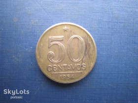 Бразилія Бразилия ^/--/^ Монета 50 сентаво Бразилія 1954 ^_^^^ Монета 50 сентаво Бразилия 1954 - фото фото фото