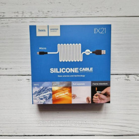 Зарядні пристрої Зарядные устройства ^/--/^ Кабель Hoco X /--/ 21 Silicone Cable силіконовий microUSB to USB (1 /--/ м 2 /--/ A) Білий ^_^^^ Кабель Hoco X /--/ 21 Silicone Cable силиконовый microUSB to USB (1 /--/ м 2 /--/ A) белый - фото фото фото