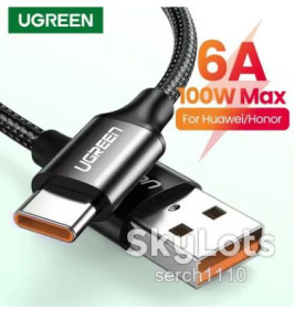 Кабелі Кабели ^/--/^ Ugreen 6 /--/ A Nylon USB Type C Supercharge 100 /--/ W/88 /--/ W кабель швидкої зарядки 0.25 /--/ м ^_^^^ Ugreen 6 /--/ A Nylon USB Type C Supercharge 100 /--/ W/88 /--/ W кабель скорой зарядки 0.25 /--/ м - фото фото фото