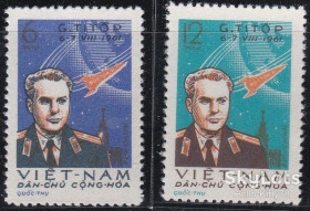 В'єтнам Вьетнам ^/--/^ Вьетнам 1961 космос СССР Восток-2 Титов Mi 181-182 MNH ^_^^^ В'єтнам 1961 космос СРСР Схід-2 Титов Mi 181-182 MNH - фото фото фото