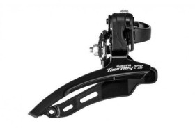 Перемикачі, манетки Переключатели, манетки ^/--/^ Перемикач передній Shimano FD-TZ /--/ 500 верхня тяга, 31.8 мм, 42 /--/ Т. чорний (DERF-073) ^_^^^ Переключатель передний Shimano FD-TZ /--/ 500 верхняя тяга, 31.8 мм, 42 /--/ Т. черный (DERF-073) - фото фото фото