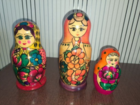 Інше Другое ^/--/^ Матрешка 3 /--/ шт матрешки 16.5, 14, 10 /--/ см времен СССР ^_^^^ Матрешка 3 /--/ шт матрьошки 16.5, 14, 10 /--/ см часів СРСР - фото фото фото