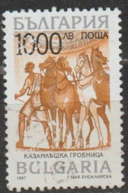 Мистецтво Искусство ^/--/^ Болгария Болгарія 1997 гробница фрески кони ^_^^^ Болгария Болгария 1997 гробница фрески коны - фото фото фото