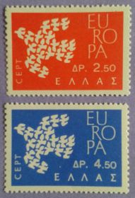 Греція Греция ^/--/^ Греция 1961 Европа CEPT Mi 775-776 MNH ^_^^^ Греція 1961 Європа CEPT Mi 775-776 MNH - фото фото фото