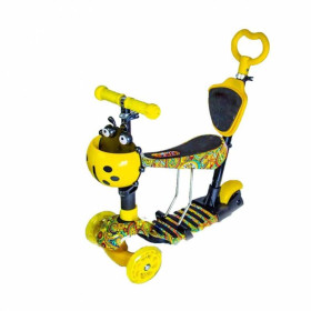 Самокати Самокаты ^/--/^ Самокат детский Scooter &amp;quot;Букашка&amp;quot; 5 в 1 родительская ручка и сиденье India+ (2 /--/ T /--/ 1005) ^_^^^ Самокат дитячий Scooter &amp;quot;Букашка &amp;quot; 5 в 1 батьківська ручка і сидіння India+ (2 /--/ T /--/ 1005) - фото фото фото