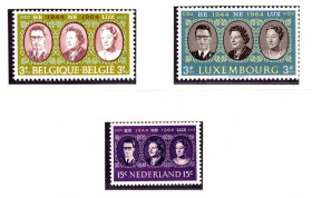 Бенілюкс Бенилюкс ^/--/^ БЕНЕЛЮКС  1964 г MNH  -  EUROPA CEPT - личности ^_^^^ 1964 MNH - EUROPA CEPT - особистості - фото фото фото