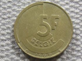 Бельгія Бельгия ^/--/^ Бельгия 5 франков 1988 года /BELGIE/ #3662 ^_^^^ Бельгія 5 франків 1988 року / BELGIE/ #3662 - фото фото фото