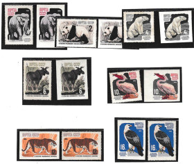 СРСР - СССР - ^/--/^ ZM  СССР 1964 г MNH - фауна - зуб. + б/з ^_^^^ ZM СРСР 1964 р MNH - фауна - зуб. + б/з - фото фото фото