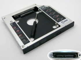 Інші комплектуючі Другие комплектующие ^/--/^ Карман SATA 12.7 /--/ mm для SSD 2.5&amp;quot;. Оптибей (optibay), Second HDD, caddy адаптер для установки жес ^_^^^ Карман-адаптер для жорсткого HDD 2.5&amp;quot; SATA в відсік mSATA DVD-RW приводу 12.7 /--/ mm. У блістері. - фото фото фото