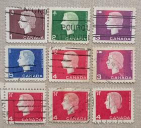 Північна Америка Северная Америка ^/--/^ Канада 1962 г - Королева Елизавета II, гаш ^_^^^ Канада 1962 — Королева Єлизавета II - фото фото фото